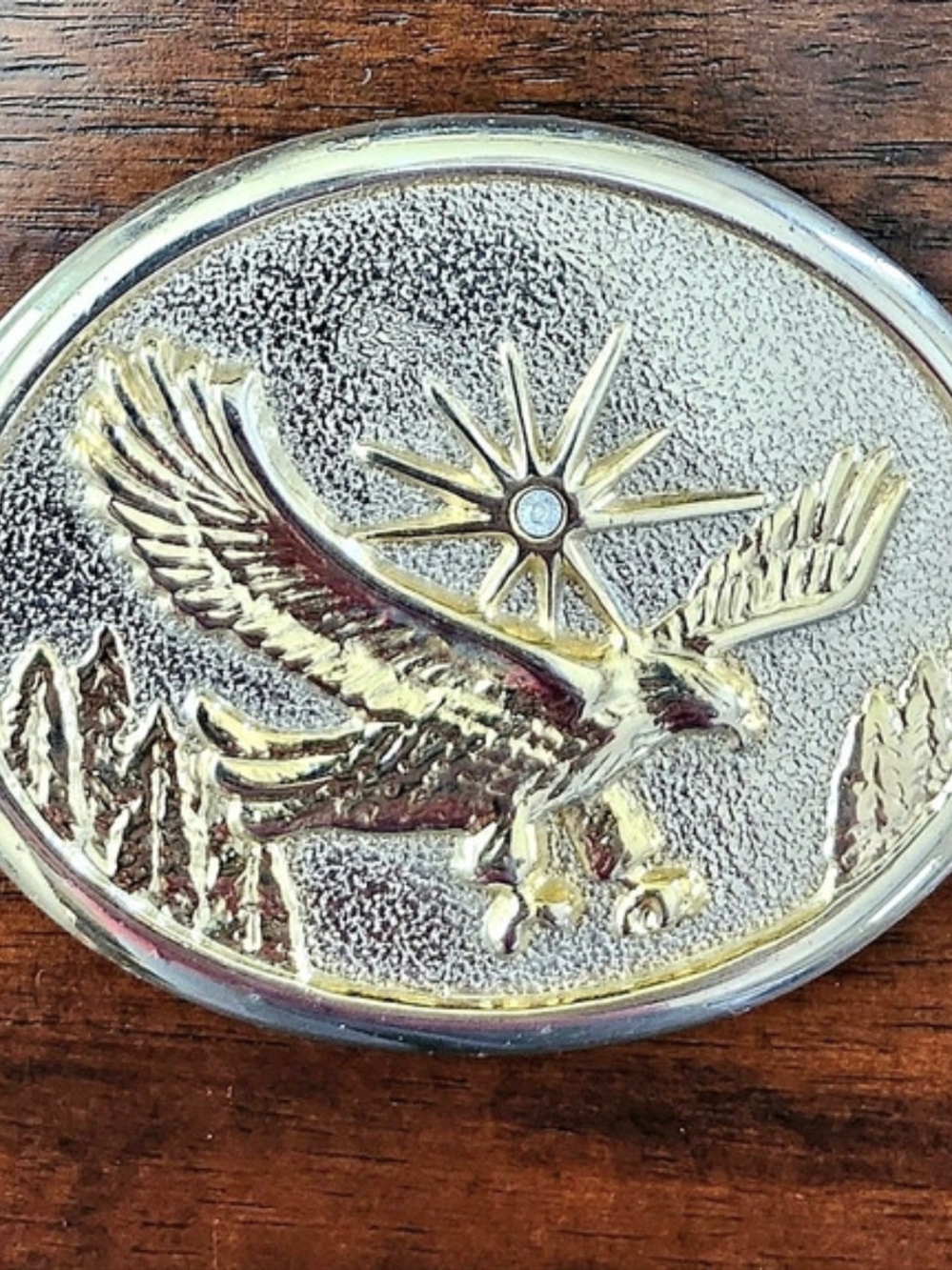American Bald Eage 1980s Belt Buckle